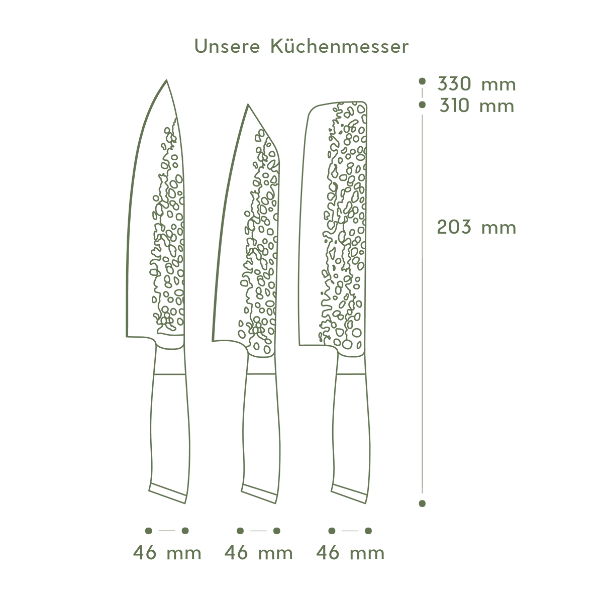 FIVI Küchenmesser Set 3 Teilig - Image 3