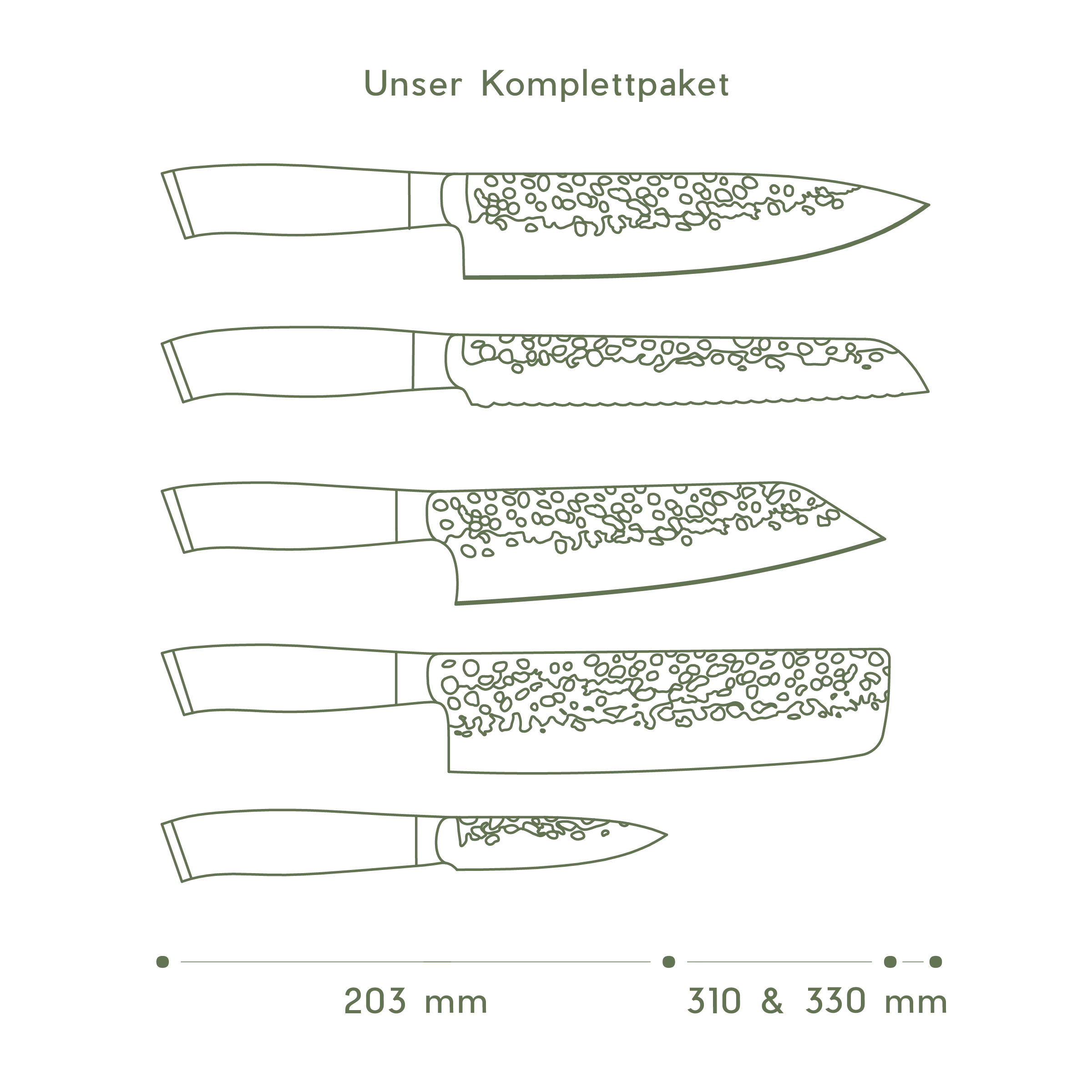 FIVI Gourmet Messer Set 5 Teilig - Image 3